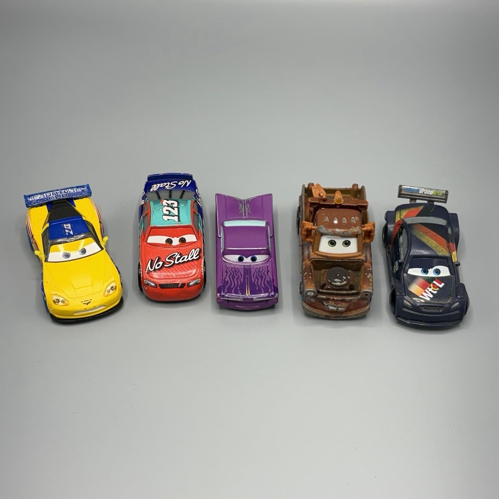 Disney Pixar Cars Lot of 5 Collectible Cars Large 3 And 4 Inch